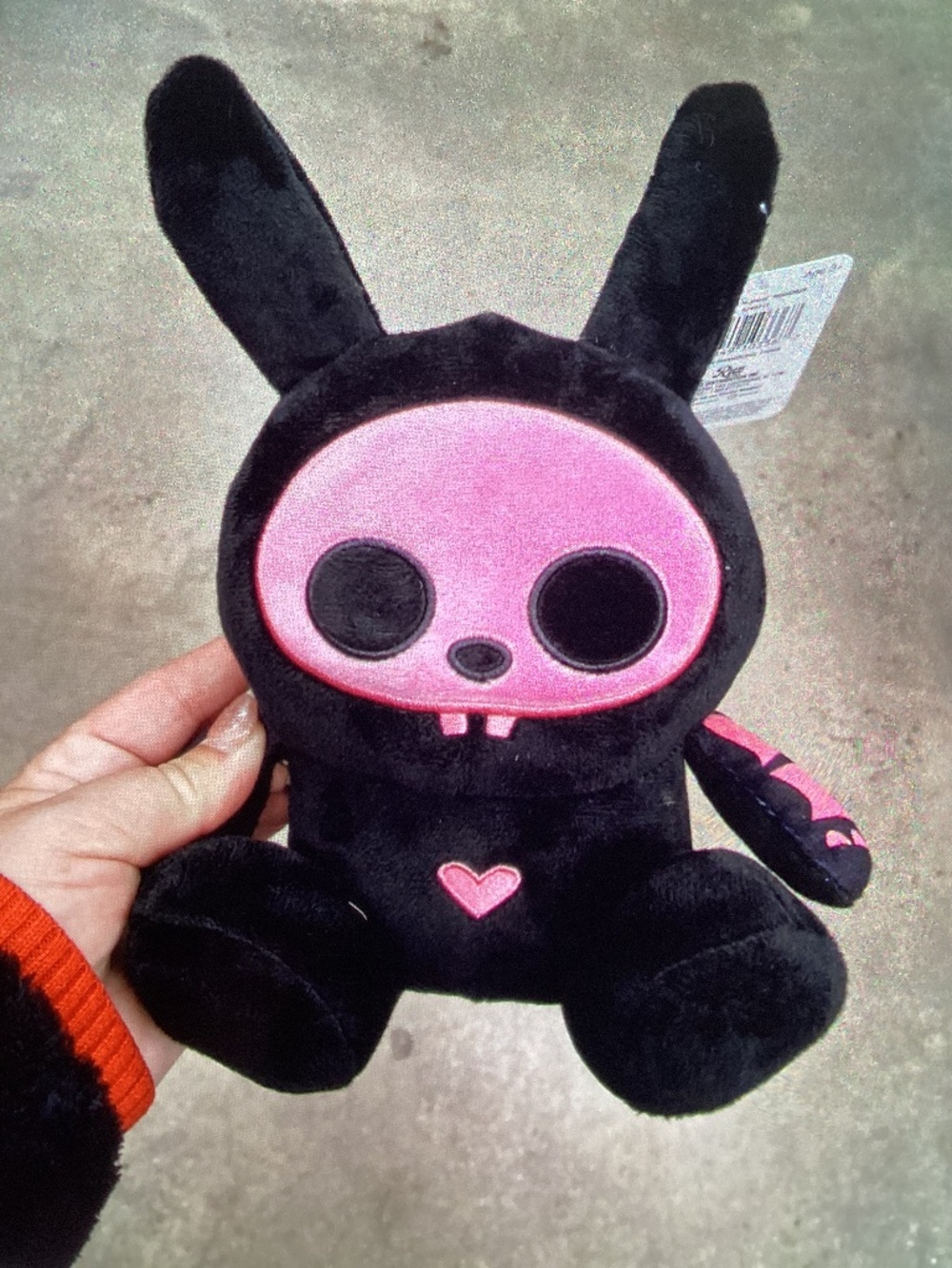 New Skelanimals Plush - black/pink rabbit